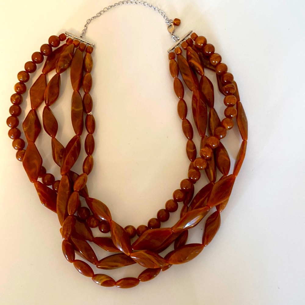 Multi strand beaded necklace